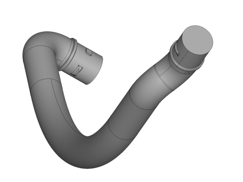 Ф28小径ホースの３次元ブロー成形用金型【ブロー金型参考価格記載】